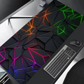 Large gaming Mouse Pad 90x40 Red Blue gradient design non-slip rubber sewn edge gaming desk mat keyboard gamers and office work (G12)