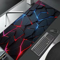 Large gaming Mouse Pad 90x40 Red Blue gradient design non-slip rubber sewn edge gaming desk mat keyboard gamers and office work (G1)