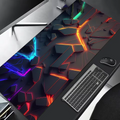 Large gaming Mouse Pad 90x40 Red Blue gradient design non-slip rubber sewn edge gaming desk mat keyboard gamers and office work (G2)