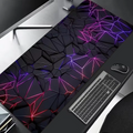 Large gaming Mouse Pad 90x40 Red Blue gradient design non-slip rubber sewn edge gaming desk mat keyboard gamers and office work (G3)