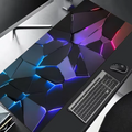 Large gaming Mouse Pad 90x40 Red Blue gradient design non-slip rubber sewn edge gaming desk mat keyboard gamers and office work (G6)