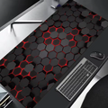Large gaming Mouse Pad 90x40 Red Blue gradient design non-slip rubber sewn edge gaming desk mat keyboard gamers and office work (G8)