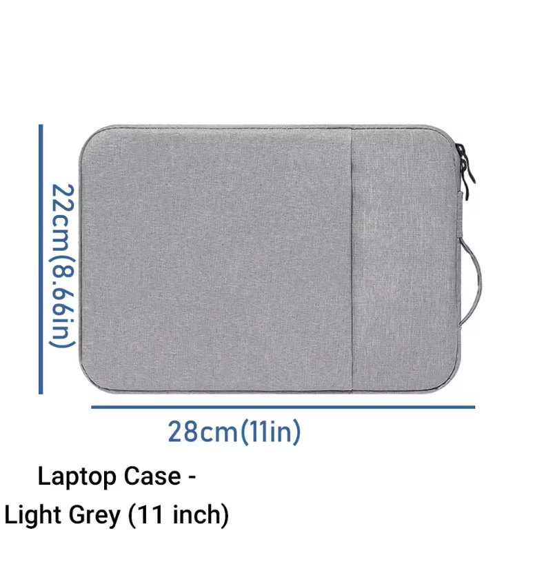 Waterproof Laptop Bag Sleeve Tablet Cover For MacBook Air Pro Xiaomi Dell Acer Notebook Computer Case (Light Gray 11 Inch)