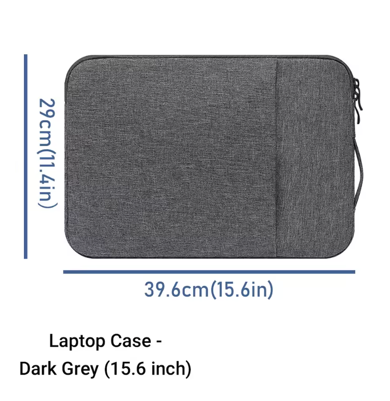 Waterproof Laptop Bag Sleeve Tablet Cover For MacBook Air Pro Xiaomi Dell Acer Notebook Computer Case (Dark Gray 15.6 Inch)
